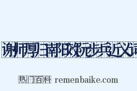 谢师厚归南阳效阮步兵近义词是什么意思的图片